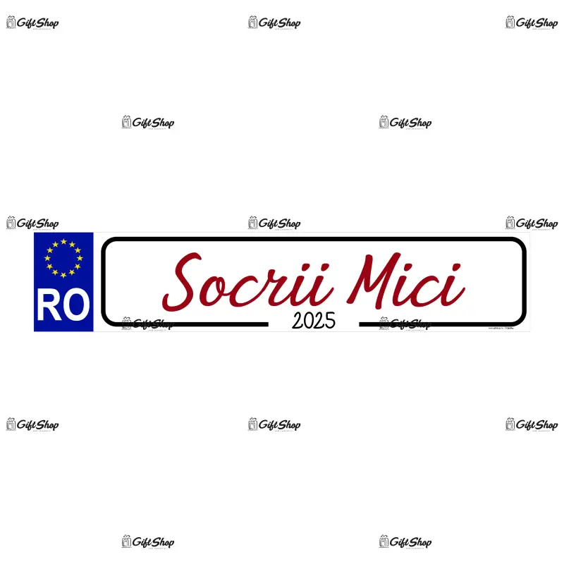 Socrii mici, indicator masina, 200x60 mm, model 1
